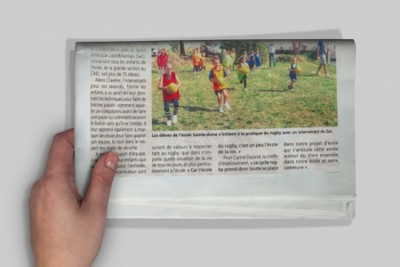 Article L'ECLAIREUR du 2 octobre 2020 - Les élèves initiés au rugby à Sainte-Anne.