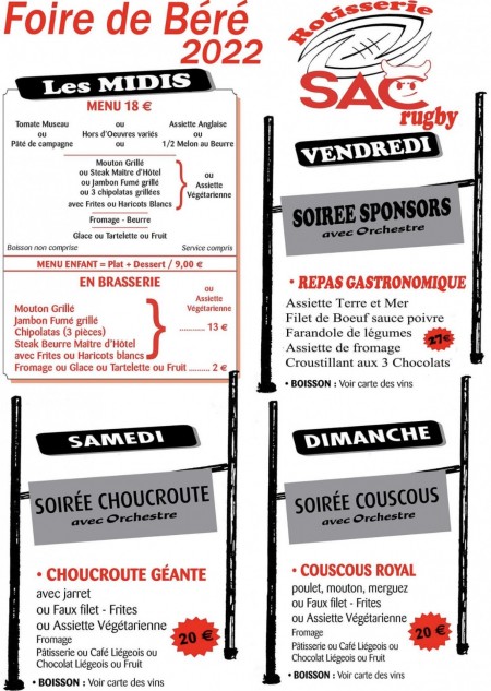 Repas Foire de Béré